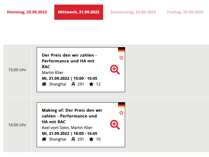 MartinKlierDBA's tweet photo. Looking forward to #DOAG2022 in #Nuremberg
I'm proud to present some tech content, too.

Ich freue mich auf die @DOAGeV #Konferenz 2022 in #Nürnberg!

#Oracle #Performance #DataGuard #Multitenant

https://t.co/yt1w1FhjGX

cc/@oracleace @sym_42 https://t.co/AJHFBbI7Iv