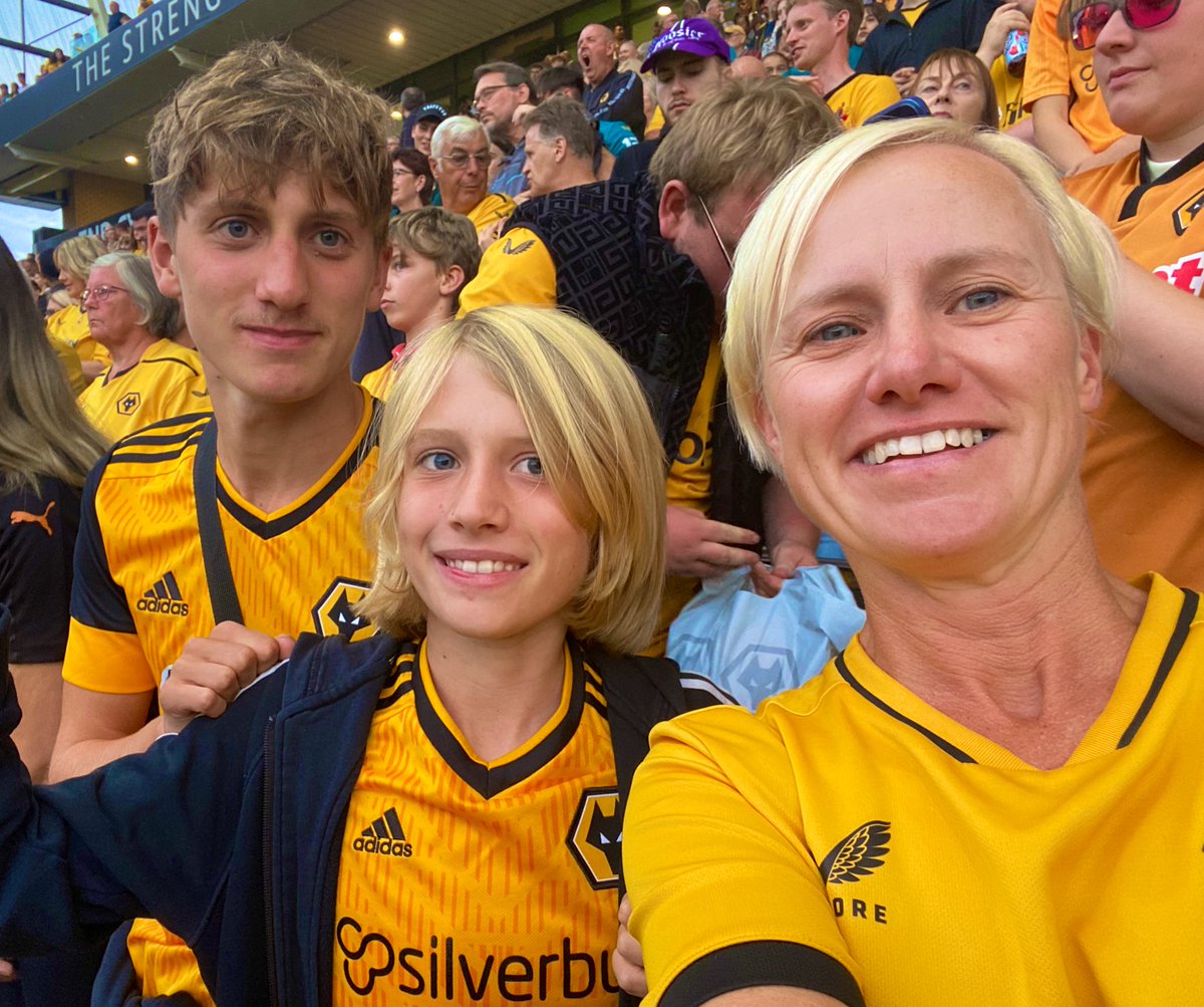 LJHelps's tweet photo. Took the boys to watch a proper game of football after there number 1 club lost to Man U the day before, still trying to make them a wanderers supporter 😂🐺💛🖤@Wolves https://t.co/swUvKYYEbN
