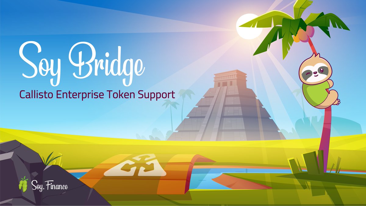 Soy Bridge 🛹 | CLOE Token Support

To expand the #CallistoNetwork ecosystem, Soy bridge now supports transferring $CLOE tokens from $CLO to #ETC &amp; #BTTC blockchains and vice versa!

CLOE token farms will be created on ETC &amp; BTTC blockchains to be launched shortly! Stay tuned!