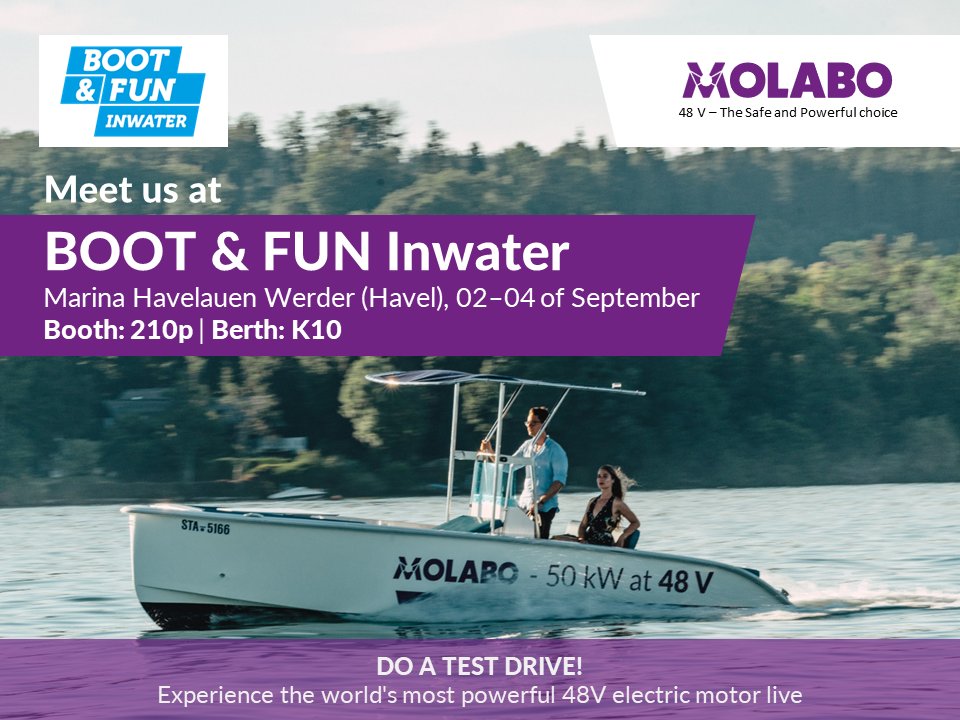 Next week you can experience our drive live again at the Boot&amp;Fun inwater. We are looking forward to your visit!
#48V #emobility #drive #elektromobilität #antriebstechnik