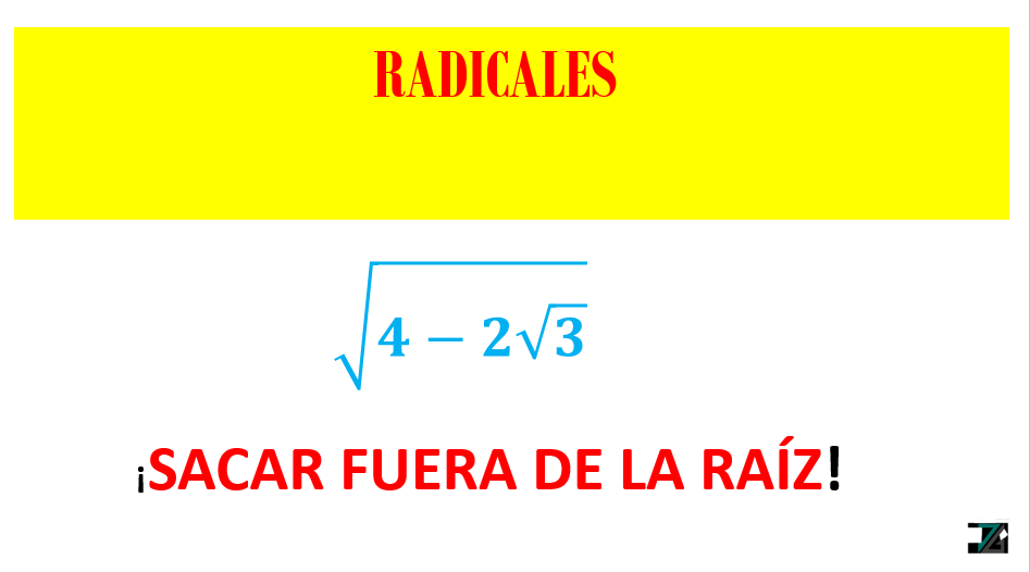 jmgdar4's tweet photo. SACAR fuera de la RAIZ. raíz(4-3raiz(3)).#radicales #JoseMath https://t.co/4L6uGClqdJ a través de @YouTube https://t.co/ZTP514HSVT