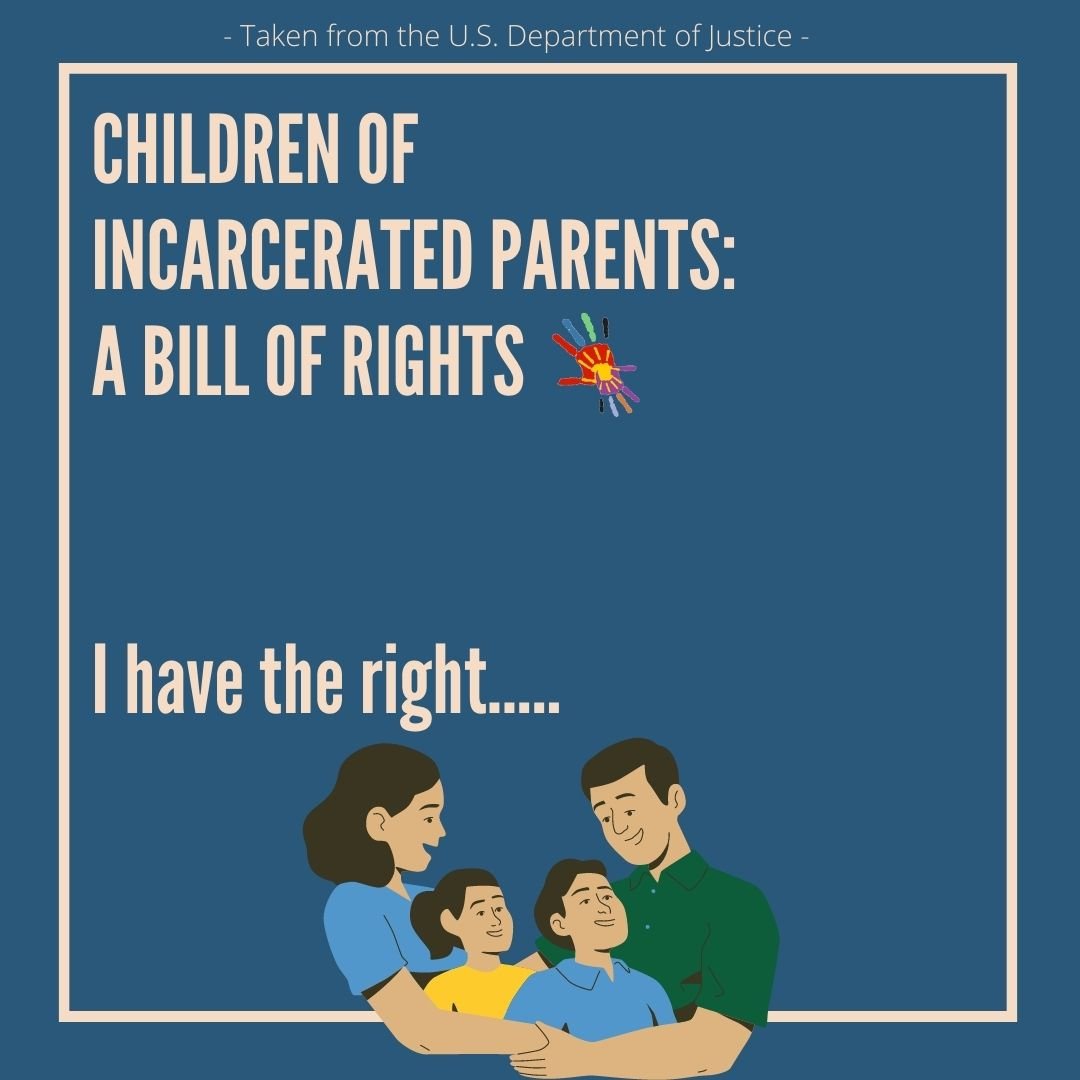 CFCN_RCAFD's tweet photo. Part one - Children of Incarcerated Parents: A Bill of Rights.
Every child should have certain basic rights such as:  The right to be wanted, the right to be healthy, the right to live in a healthy environment and the right to continuous loving care.
 #childrenfirst #cfcnsupport https://t.co/80zCRN6SiQ