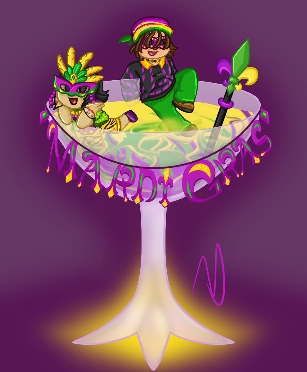 viktheclown's tweet photo. Ayo funny art time-
A small idea for a probably series of drawings with the Gameria Holidays I had, starting with the first my randomizer chose
Hope you enjoy✨
.
#papalouie #fliplinestudios #olivia #hackyzak #mardigras https://t.co/Sdh81OE2P4