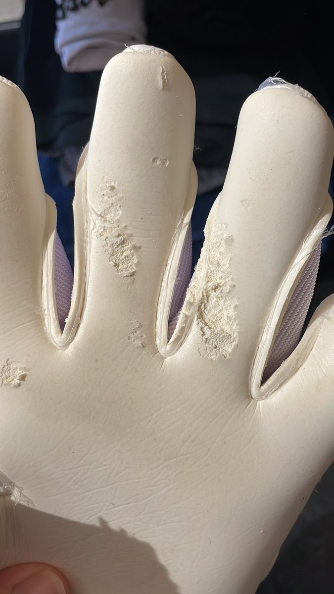 One game and they’re already getting torn to shreds 🥲 gonna be an expensive season until it starts to rain more! <a href="/TheOneGloveCo/">The One Glove Co</a>