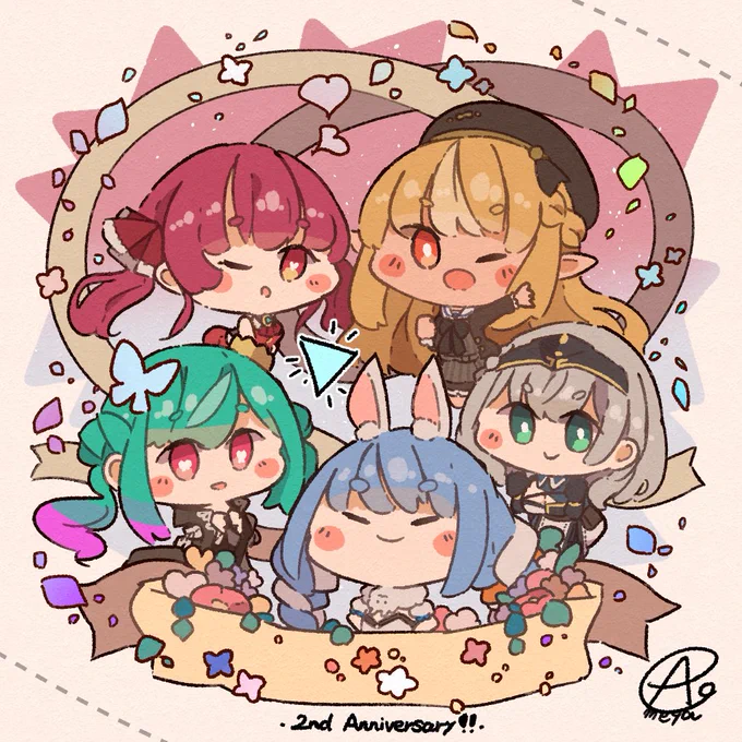 去年もお祝いしてました〜#みなさん去年の今頃はどんな絵を描いてましたか 