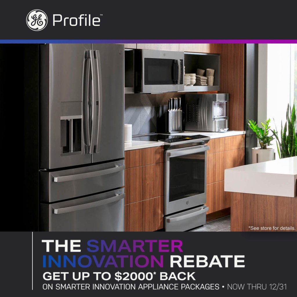Get up to $2,000* back this Summer on select GE Profile™ Smarter Innovation Appliance Packages from KAM Appliances ☀️ pbxx.it/SxlAlc