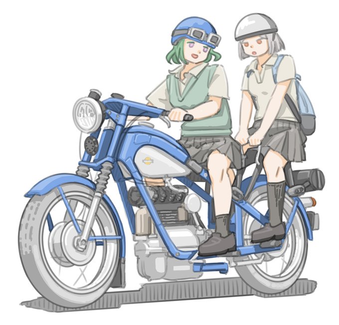 バイク女子のtwitterイラスト検索結果
