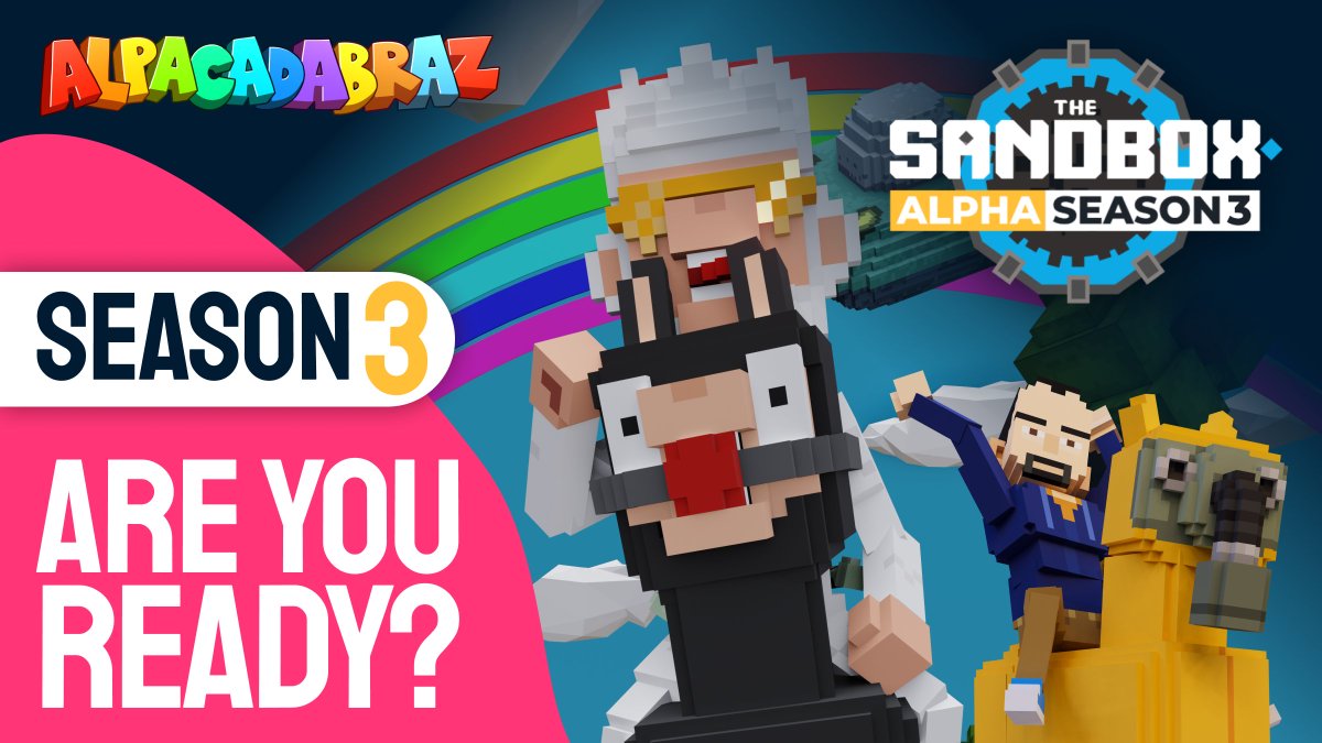 ALPACADABRAZ's tweet photo. Pacas are READY 🤝 For an immersive 10 weeks of game experiences on @TheSandboxGame 🎉  Let's go PACAS! https://t.co/jxXYojUmlj