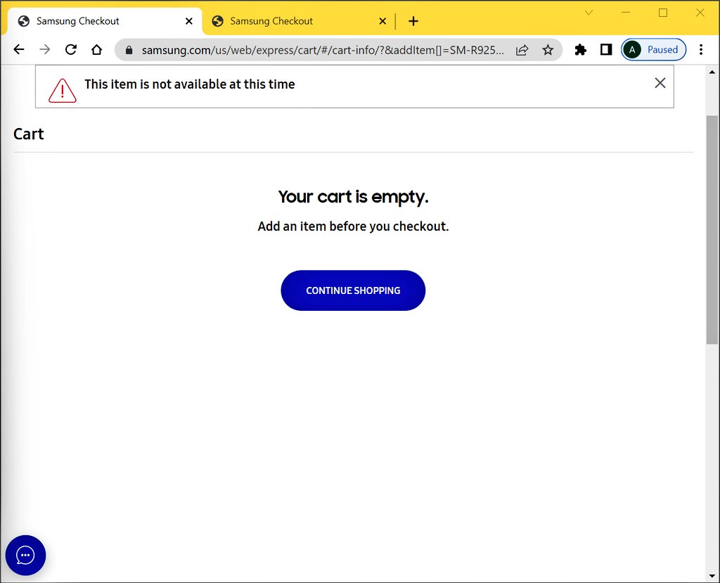 HelenaHanbasqet's tweet photo. @SamsungMobile I would absolutely LOVE to pre-order, but everything I put in my cart (after going through the whole selection and trade in process) gets all the way to checkout and then... https://t.co/mexy5rBkHh