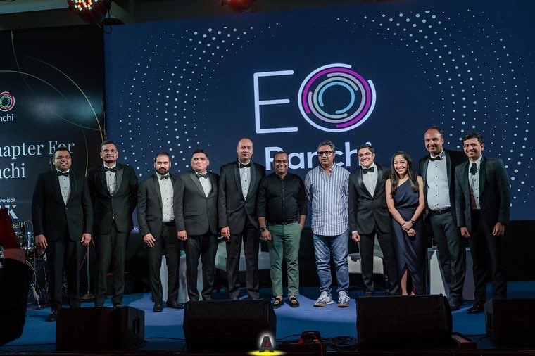 EO_SouthAsia's tweet photo. Here are some glimpses of @eoranchi’s fabulous chapter launch event - that included a talk by @Ashneer_Grover and an introduction to the chapter’s first ever Leadership Board! Truly an evening to remember! 

#eosouthasia #eoranchi #entrepreneursorganization #eochapters https://t.co/ViMMeOAo3D
