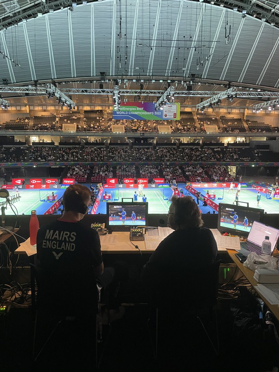 Today we both had the privilege of commentating alongside the legendary <a href="/OmaGillClark/">Gill Clark aka Oma Gill</a> for the <a href="/bwfmedia/">BWF</a> here at the World Championships! 🏸 It was a great experience that we both very much enjoyed! 😄