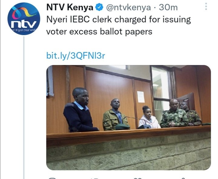 1 already down in Nyeri,
Wafula Chebukati will not go down alone.