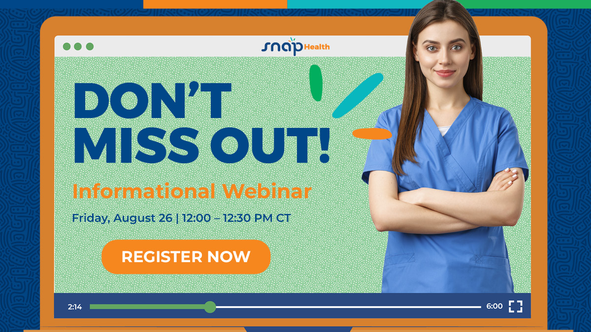 SnapHealth1's tweet photo. ATTENTION DFW THERAPISTS
We're hosting an informational webinar where we'll answer questions &amp; explain everything you must complete before accepting a visit with #SnapHealth! 
💡Onboarding 
✅Accepting Visits 
💰Getting Paid 
⏰8/26 @ 12 PM CT 
➡️ Register
https://t.co/T0dkz7HQVU https://t.co/lQ6iMd7YBv