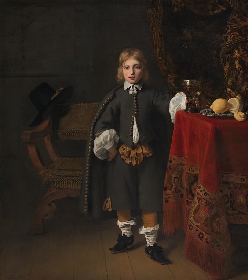 NationalGallery's tweet photo. Ferdinand Bol died #OnThisDay in 1680.

Currently on loan to us, his charming 'Portrait of Frederick Sluysken' depicts the son of a wine merchant. 

Take a closer look at his shoes and you might spot what looks like a more 'modern' detail. Can you see it? https://t.co/XKAnpg4DT8 https://t.co/pg6lStyuzG