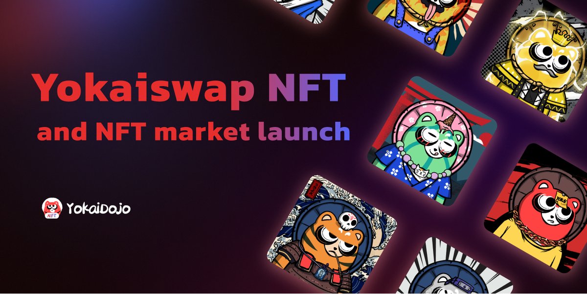 📢We are very close to our mint date.

So, here it is guys. Complete guide from minting your Tanuki to How to use YokaiDojo to buy and sell NFTs once it is live ➡️medium.com/@yokaiswap/tan…

Free mint and WLs mint- 26th Aug, 4am UTC.
Public Mint- 28th Aug, 4am UTC.

Happy Minting 🥳