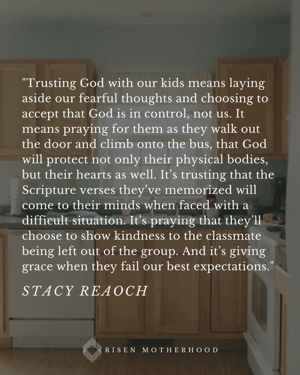 If you're gearing up for back-to-school season, we hope these words from <a href="/StacyReaoch/">Stacy Reaoch</a> encourage you as you trust the Lord with your kiddos and how they're being educated this year. 💛 Read the full article here: buff.ly/3wpzKVL