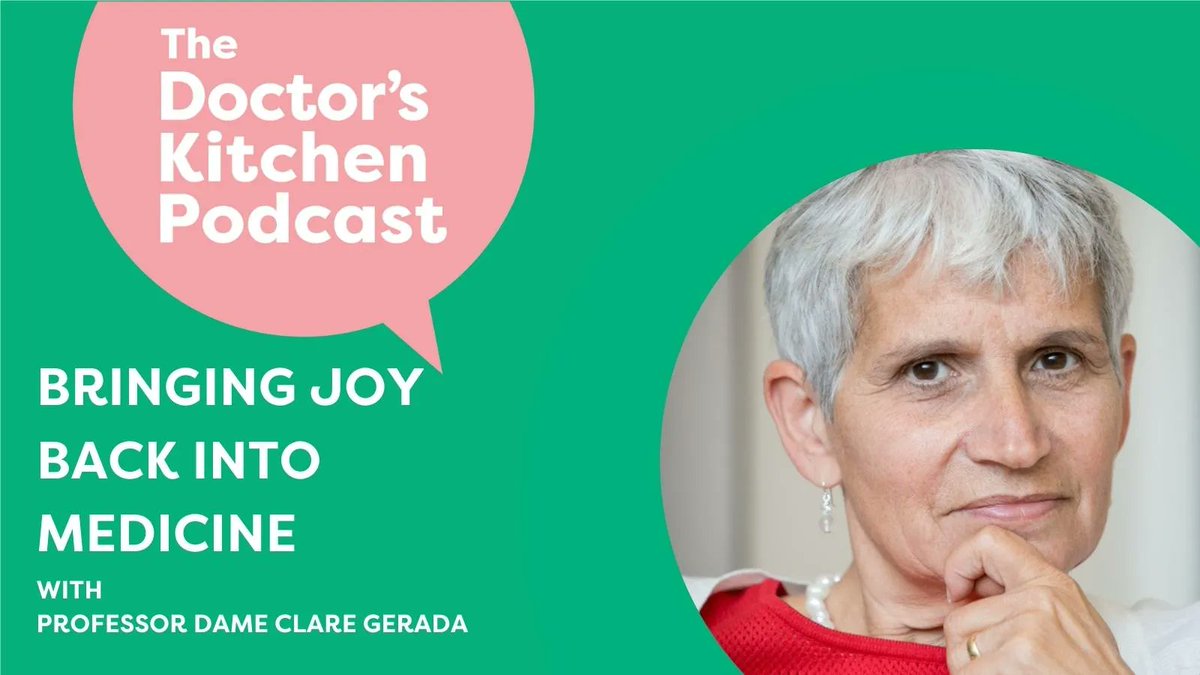 doctors_kitchen's tweet photo. Delighted to be joined on the podcast this week by @ClareGerada for our episode #161 Bringing Joy Back into Medicine with Professor Dame Clare Gerada.  
Check out the episode here: https://t.co/Z0SYZkFmXw https://t.co/5KsVrBDQ7c