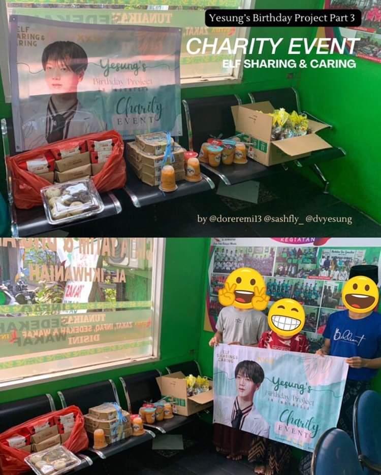 🎂 𝐇𝐀𝐏𝐏𝐘 𝗬𝗘𝗦𝗨𝗡𝗚 𝐃𝐀𝐘 🎂

2022 YESUNG BIRTHDAY SUPPORT

𝐏𝐭.4 : CHARITY EVENT
ELF SHARING &amp; CARING

Visiting an orphanage to share some food, bevarages &amp; snacks to the lovely kids there as our gratitude💙

<a href="/shfly3424/">Yesung</a> <a href="/SJofficial/">SUPER JUNIOR</a> #예성 #김종운 #HappyYesungDay #YESUNG