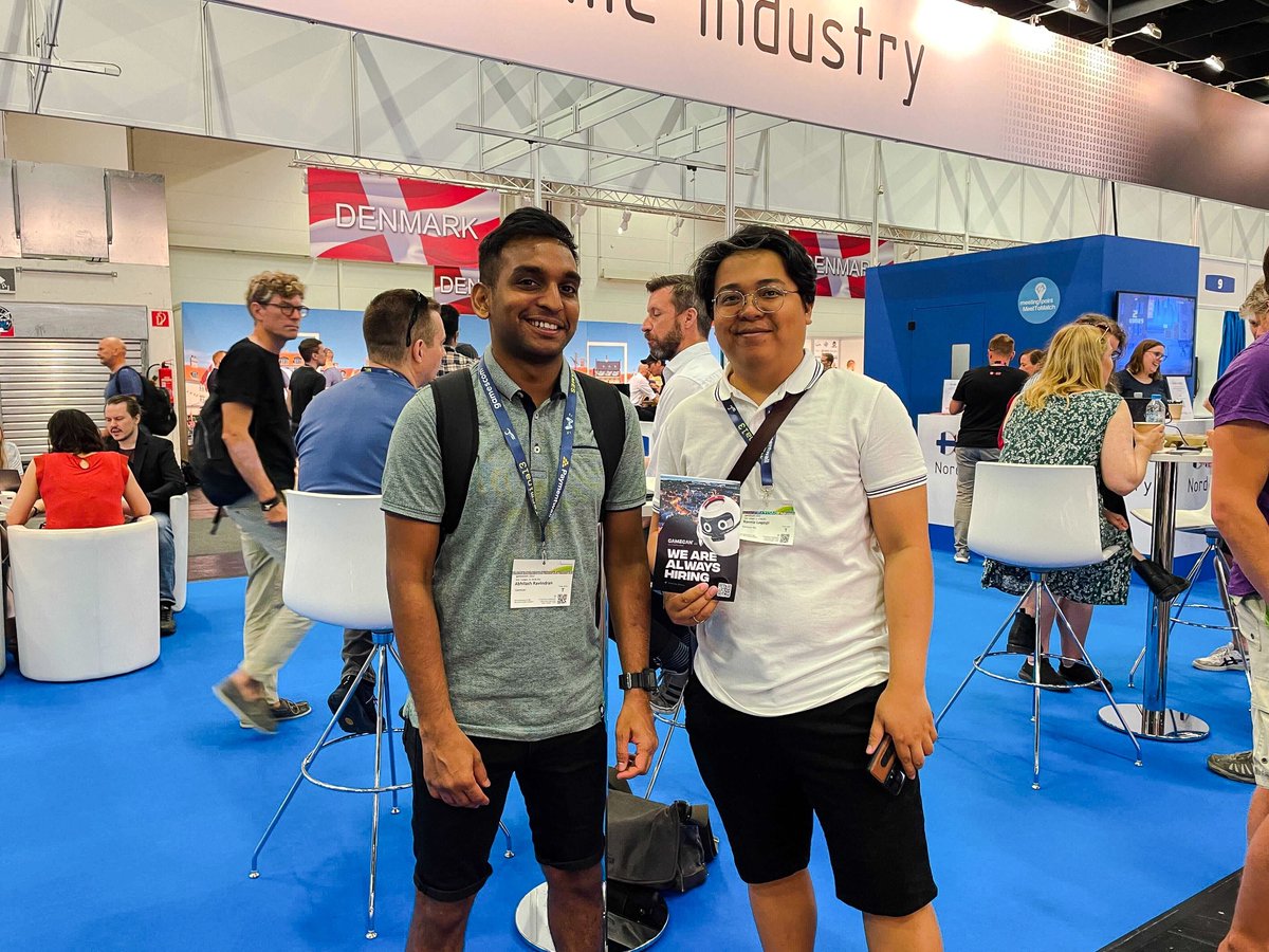 GamecanOfficial's tweet photo. Greetings from Germany 🇩🇪 Our producers Ronnie & Abhilash are at #gamescom2022 😎
Are you at Gamescom? - let's meet!👋
#gamecan #gamedevjobs #HIRINGNOW #gamedev https://t.co/UxTFOeAaWz