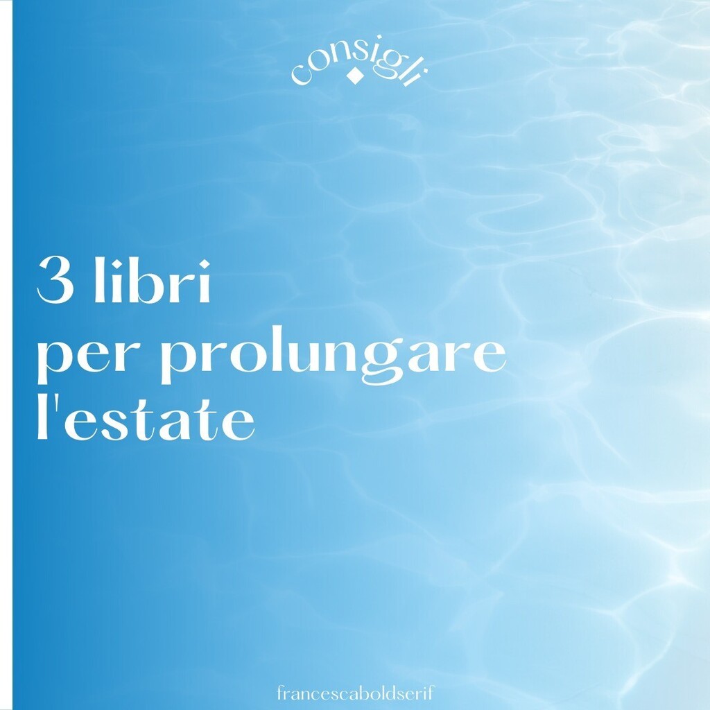 fraboldserif's tweet photo. 🏖 3 libri per prolungare l'estate

Per citare i Righeira, l'estate sta finendo e un anno se ne va: forse anche le vostre ferie sono agli sgoccioli, oppure siete già sui libri o in ufficio.

Se però volete intrappolare ancora per un pochino lo spirito… https://t.co/70mDfkQOj5 https://t.co/XMQ7lfTjf6