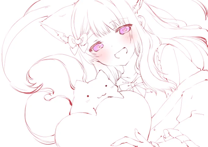 ゆいのちゃん構図ラフ(*˘︶˘*).。.:* 