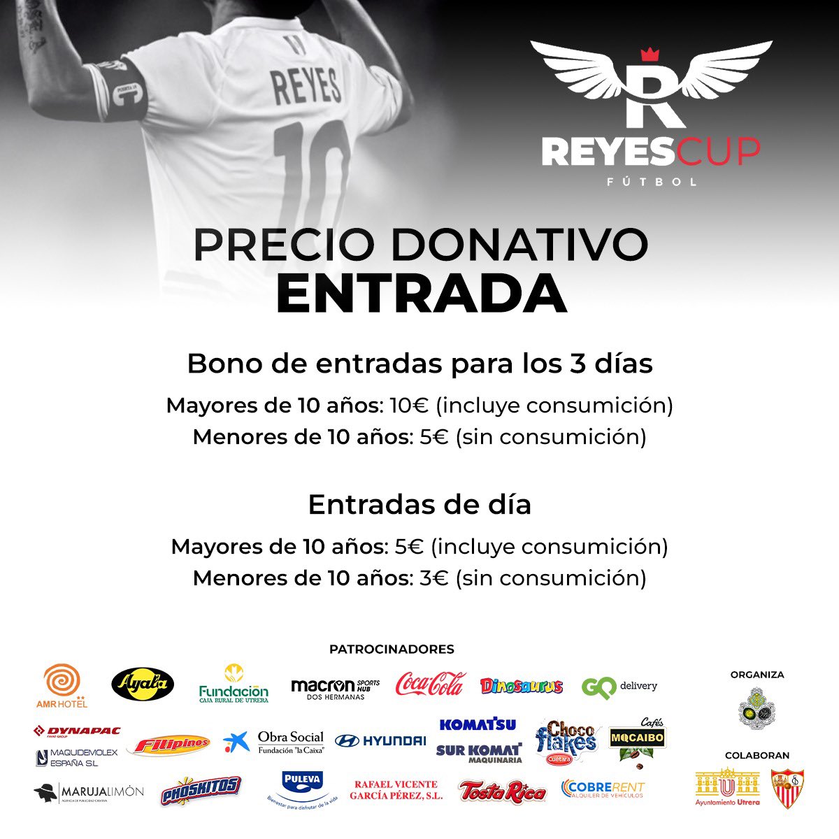 🔴🔜 INFORMACIÓN ENTRADAS

𝖴𝗇 𝗉𝗎𝖾𝖻𝗅𝗈, 𝗎𝗇𝖺 𝗅𝖾𝗒𝖾𝗇𝖽𝖺, 𝗎𝗇 𝗍𝗈𝗋𝗇𝖾𝗈…

𝟤𝟨,𝟤𝟩 𝗒 𝟤𝟪 𝖽𝖾 𝖺𝗀𝗈𝗌𝗍𝗈

#ReyesCup #JoseAntonioReyes #futbol #futbolmania #Utrera #Sevilla