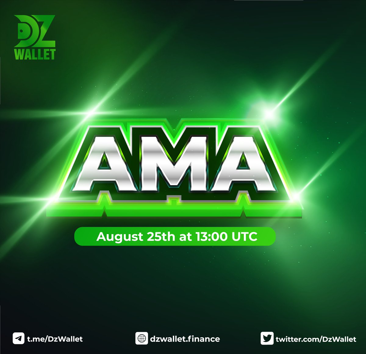 DzWallet's tweet photo. 🗨️ We are excited to announce our next #AMA on August 25th at 13:00 PM UTC.
🗣️ Speaker: Tommy Cornell - CEO of DzWallet
💰 Reward pool: $500.
🚀 We will have a chat about upcoming features and related issues of #DzWallet.
⁉️ Please prepare questions for us. https://t.co/UzSgdjaPX3