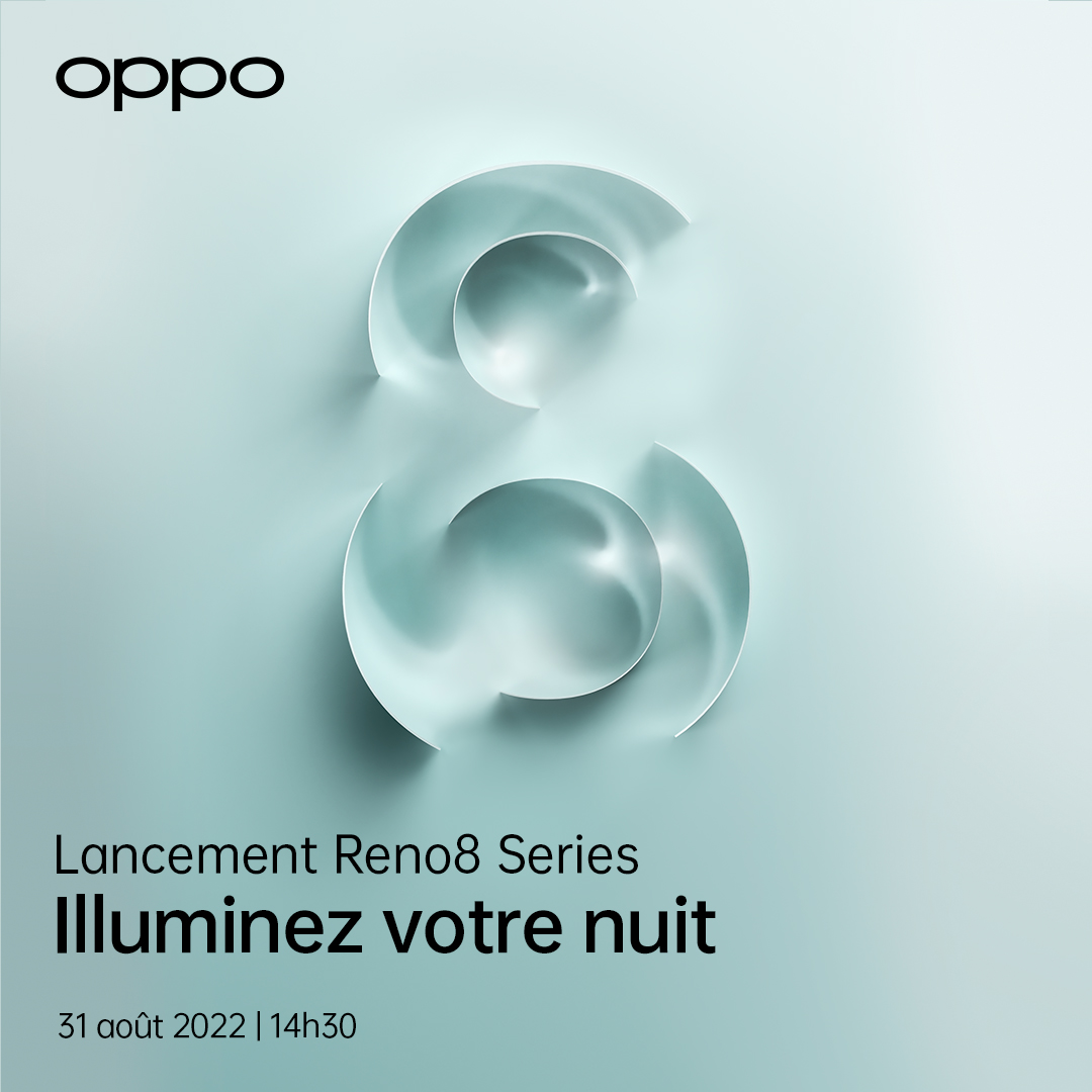 OPPOFrance's tweet photo. Nous avons hâte de vous présenter le nouveau glow de l’OPPO Reno 8.
Rejoignez-nous le 31 août pour voir comment nous illuminons la nuit à Paris ✨ : https://t.co/pcyIIttBvX
#OPPOReno8Series
#Illuminezvotrenuit
#Lexpertduportrait https://t.co/7UlfENWfRG
