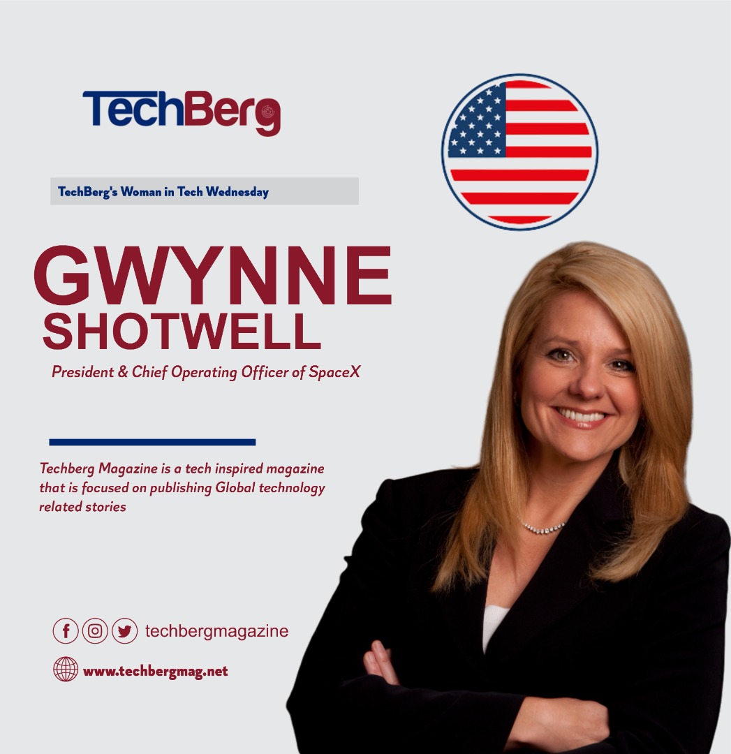 TheDEMag_'s tweet photo. TechBerg Unveils Gwynne Shotwell of SpaceX as Global Woman in Tech Wednesday

Highly rated tech magazine, TechBerg has unveiled Gwynne Shotwell, the President and Chief Executive Officer of SpaceX as its Woman in Tech Wednesday (WTW).

Read full story on: https://t.co/DW8M9LuKd4 https://t.co/mJxbJl9Qy4