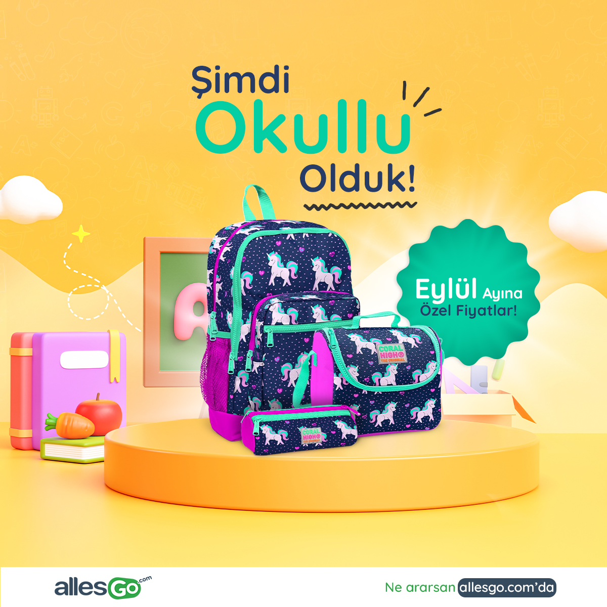 Okullar Açılıyor📢
Birbirinden renkli okul malzemeleri Allesgo.com'da!

Alışverişe başla, fırsatları kaçırma: als.al/kirtasiye-urun…

#okulmalzemeleri #okulçantası #kalemlik #beslenmeçantası #kelamkutusu #allesgocom #okullaraçılıyor #okulalışverişi