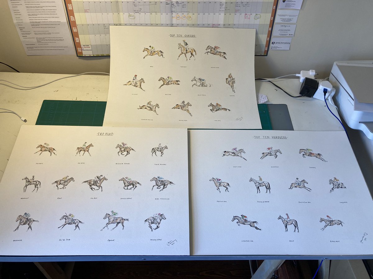 JRFArmstrong's tweet photo. 🔊Thanks to @weatherbysltd my prints of #TopChasers #TopHurdlers & #TopFlathorses are now available to buy. Please DM me or email jamesrfarmstrong@gmail.com for more details. A % of proceeds will be donated to @Racingwelfare Please share & RT! https://t.co/ubRW3qDGTp