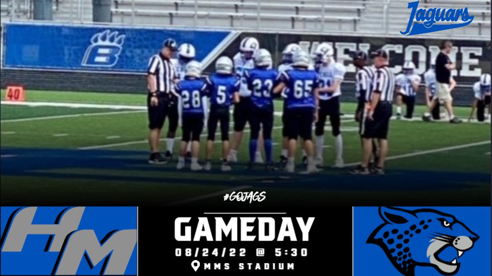 7th grade Jags vs Grizzell tonight in the Jungle @ 5:30pm.