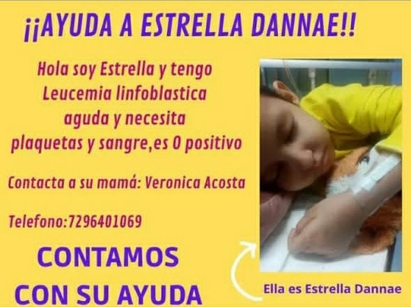 Atención #CDMX buscamos con urgencia donadores para Dannae. En el hospital CMN 20 de Noviembre. Agradecemos RT.

#buscamosheroes #DonaPlaquetas #donasangre #ConCausa concausa.mx