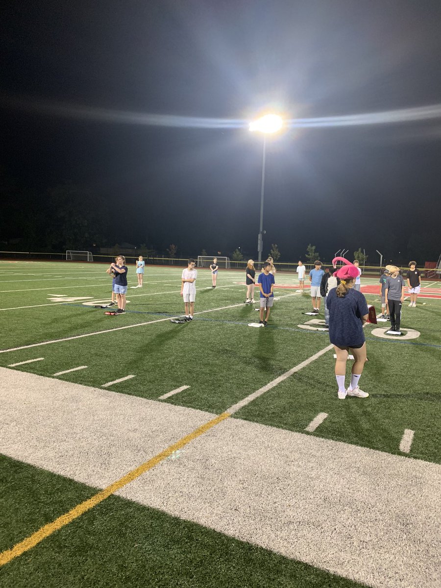 MLioneBand's tweet photo. @EmersonSupt Day 2 of Camp setting drill! #gocavos #nightatthemovies https://t.co/sFbCKCRf8b