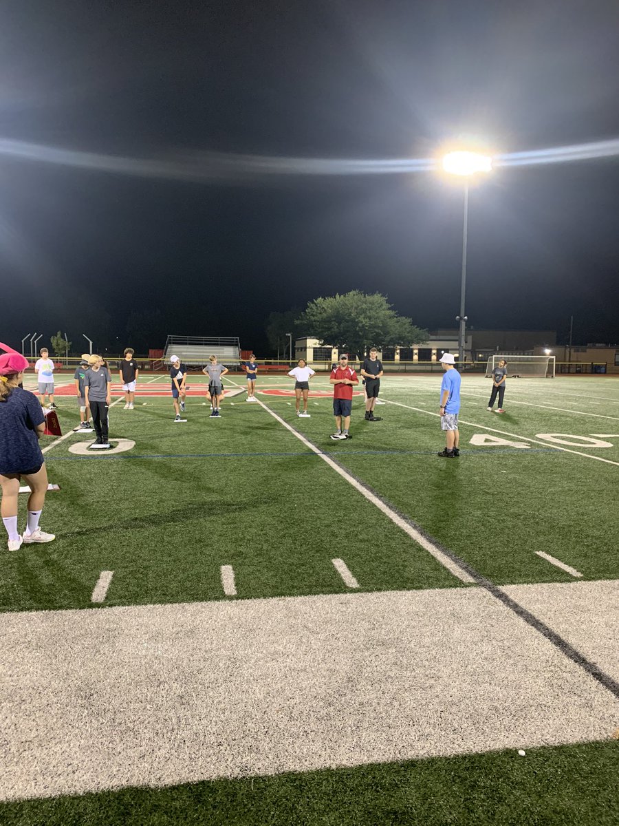 MLioneBand's tweet photo. @EmersonSupt Day 2 of Camp setting drill! #gocavos #nightatthemovies https://t.co/sFbCKCRf8b
