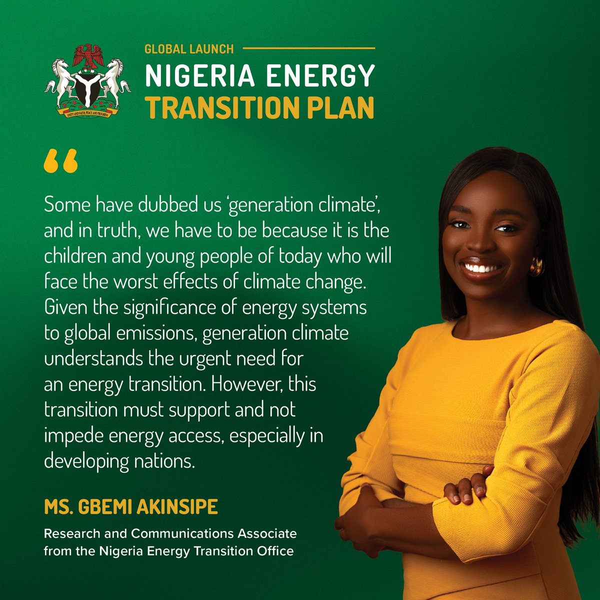 Sustainable Energy for All | #SDG7BeBold (@seforallorg) on Twitter photo "As #climate signals have intensified, so have our voices and actions," says <a href="/Gbemi_Akinsipe/">Gbemi Akinsipe</a>
"Generation Climate must also become Generation 7"
#YouthLeadSDG7 💪
Follow the event live: seforall.org/events/launch-…
<a href="/NigeriaGov/">Government of Nigeria</a> #EnergyTransition "As #climate signals have intensified, so have our voices and actions," says <a href="/Gbemi_Akinsipe/">Gbemi Akinsipe</a>
"Generation Climate must also become Generation 7"
#YouthLeadSDG7 💪
Follow the event live: seforall.org/events/launch-…
<a href="/NigeriaGov/">Government of Nigeria</a> #EnergyTransition