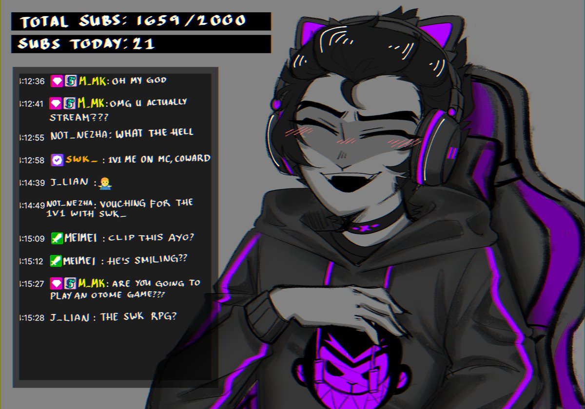 rxegen_'s tweet photo. @turrondeluxe NOT TO LOW-KEY BRAINROT OVER THIS TWEET BUT??? TAKE THIS (he wears cat headphones you can't convince me otherwise LMAO) https://t.co/jD5wDYg873