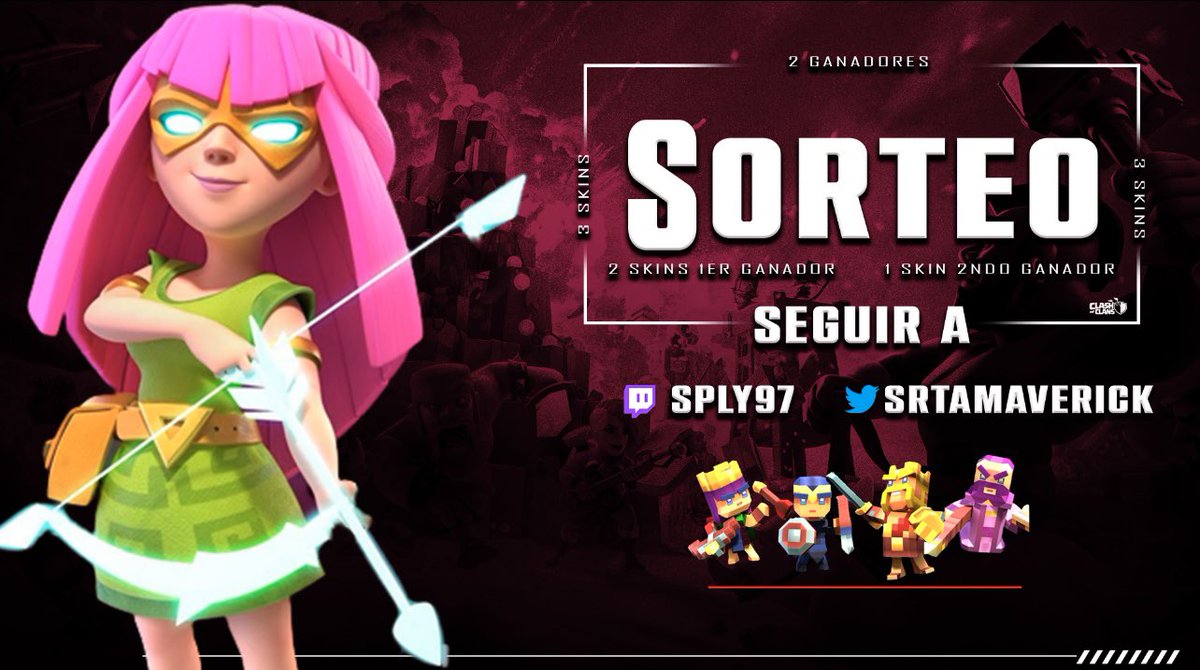 SrtaMaverick's tweet photo. 📢 NUEVO SORTEO de 3 SKINS‼️

Requisitos:

✅ Seguir a @sply97 y @SrtaMaverick 

✅ Seguir esta cuenta de Twitch: https://t.co/5BQSgu8qYl

✅ Dar RT 🔁 y Me gusta ❤️

✅ Mencionar a 2 amig@s 🤗

El sorteo lo haremos el DOMINGO 28 

Mucha suerte 🍀❤️ https://t.co/mxYWYhNIpQ