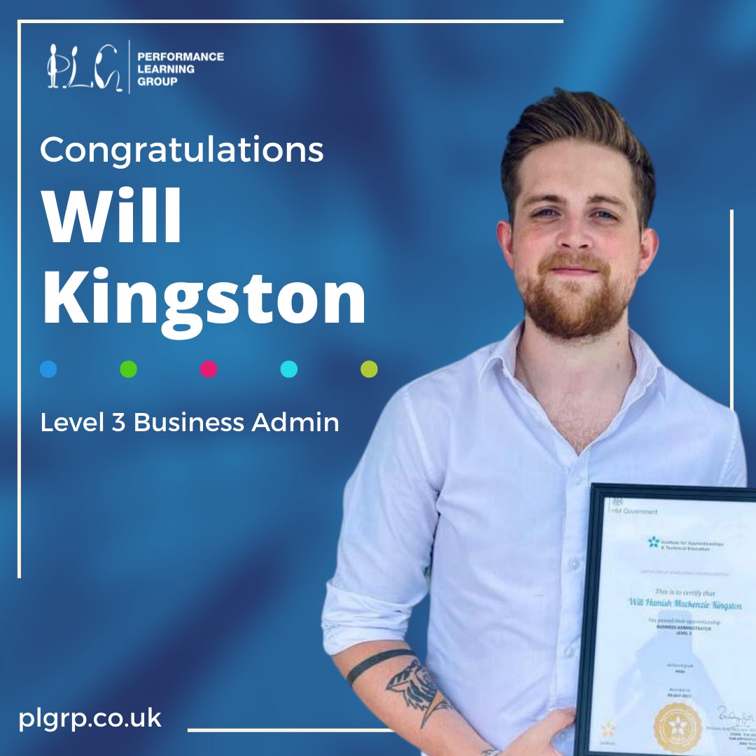 PLGrp's tweet photo. Congratulations to our very own Will Kingston who has completed his Level 3 Business Admin apprenticeship. π
β β β β β β β β β β
#PerformanceLearningGroup #PLG #Congratulations https://t.co/ev5GZzxCgE