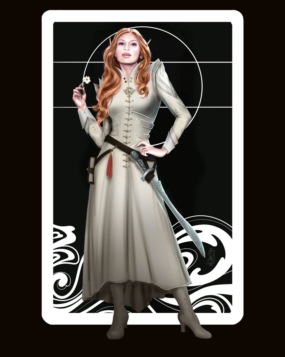 ISpellbook's tweet photo. Caelynn Cithreth, a spy and seductress (plus a bonus background bc I don’t know when to stop) #artcommissions #fantasyart #dndart #characterart https://t.co/JiDB4GFNZ3