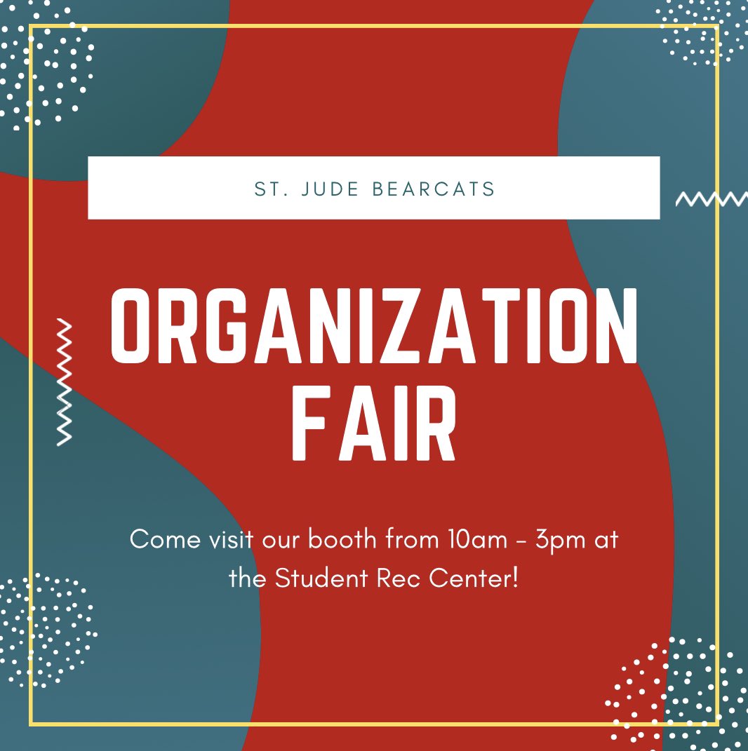 We are so excited to see all of you today at the Organization Fair! Be sure to stop by our booth and say hi ‼️✨