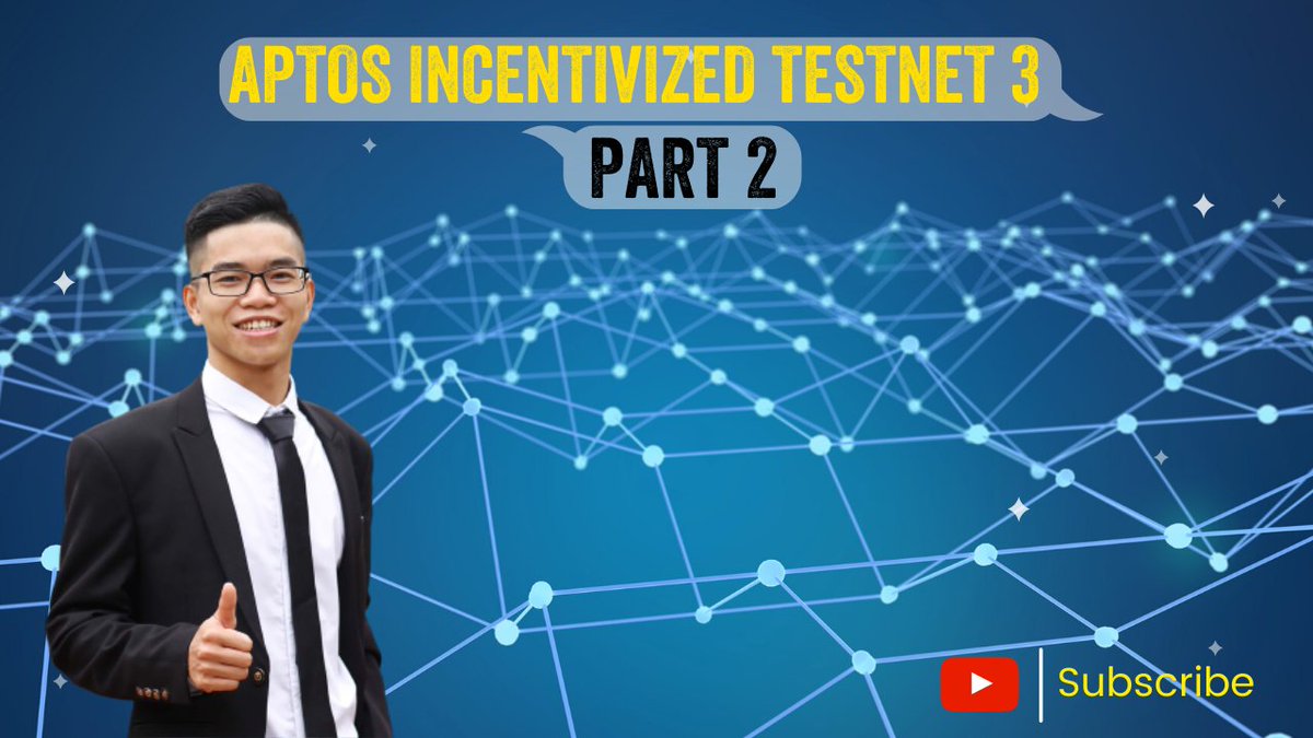 tienad01's tweet photo. 🚀HƯỚNG DẪN CHẠY NODE APTOS TESTNET - PART 2
▶️ VIDEO HD: https://t.co/OE4gJEWnYc
#Aptos #testnet #AIT3 #AptosEcosystem https://t.co/xdKk80xE1F