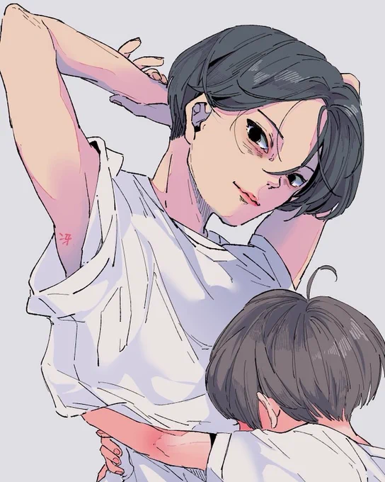 ぱんつイラストおにいちゃんと、せいくん#イラスト 