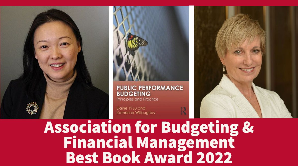 Congratulations to PADP Alumnae Drs. Katherine Willoughby & Elaine Yi Lu for being selected as the inaugural winners for the Association for Budgeting & Financial Management Best Book Award for their book 'Public Performance Budgeting, Principles, and Practice.'
#UGASPIA
#UGA
