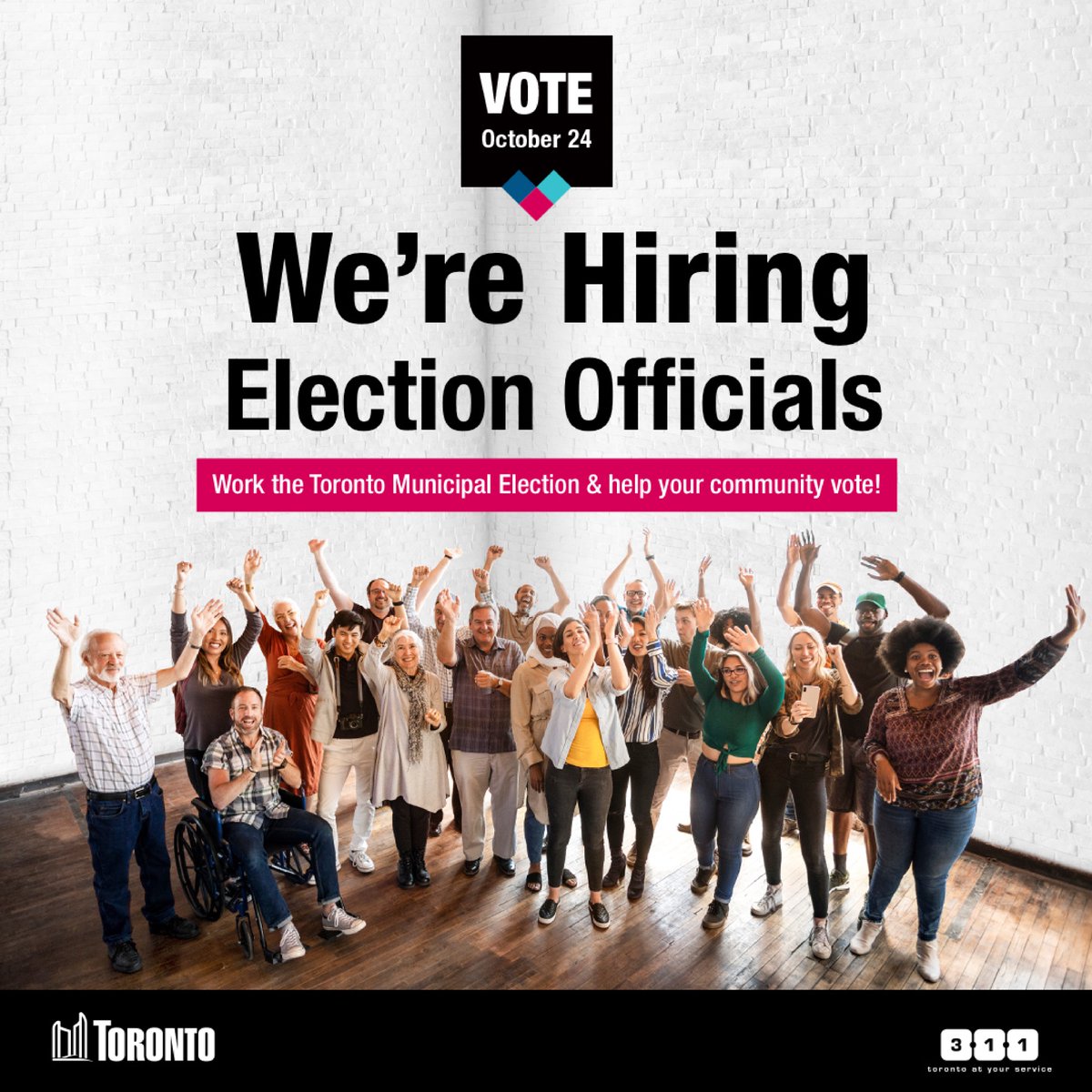 Apply now! There are still opportunities and roles available to work the 2022 <a href="/cityoftoronto/">City of Toronto 🇨🇦</a> municipal election. Help your community vote on October 24. 

Learn more: toronto.ca/elections/empl… 
#TOVotes22 #TOVotesOct24