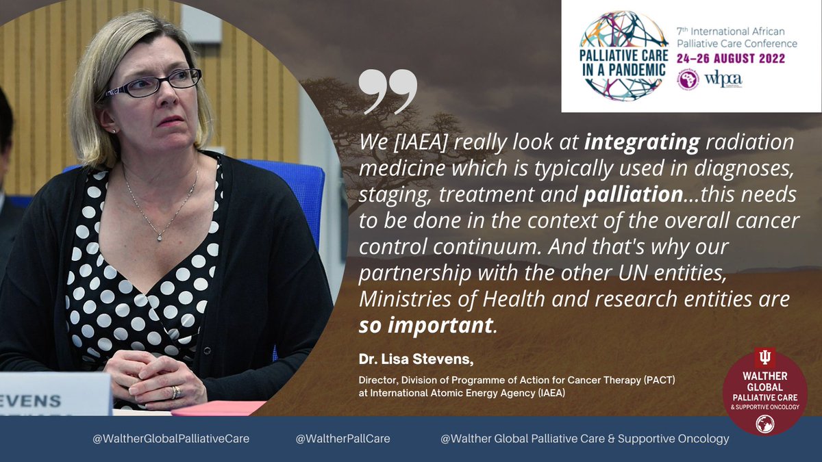 Walther Global Palliative Care (@waltherpallcare) on Twitter photo Dr. Lisa Stevens, Director, Division of Programme of Action for Cancer Therapy (PACT) at <a href="/iaeaorg/">IAEA - International Atomic Energy Agency ⚛️</a>, expresses the importance in the investment in radiotherapy in relieving pain & suffering as part of a component of #PalliativeCare #IAPCC <a href="/LisaSglobal/">Lisa Stevens</a> <a href="/DrLuyirika/">Dr Emmanuel B.K Luyirika (personal account &views)</a> <a href="/DrTedros/">Tedros Adhanom Ghebreyesus</a> Dr. Lisa Stevens, Director, Division of Programme of Action for Cancer Therapy (PACT) at <a href="/iaeaorg/">IAEA - International Atomic Energy Agency ⚛️</a>, expresses the importance in the investment in radiotherapy in relieving pain & suffering as part of a component of #PalliativeCare #IAPCC <a href="/LisaSglobal/">Lisa Stevens</a> <a href="/DrLuyirika/">Dr Emmanuel B.K Luyirika (personal account &views)</a> <a href="/DrTedros/">Tedros Adhanom Ghebreyesus</a>