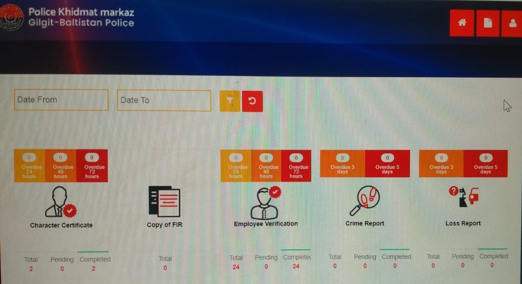 gbp_digital's tweet photo. #PoliceKhidmatMarkaz an excellent initiative of Government of #GilgitBaltistan under "Automation of GB Police" is functional in #Gilgit adjacent to Jutial Bus Stand.
Please don't hesitate to visit #PKM for getting Character Certificate, Driving License &amp; reporting crimes etc. https://t.co/ZasgbJB5Zr