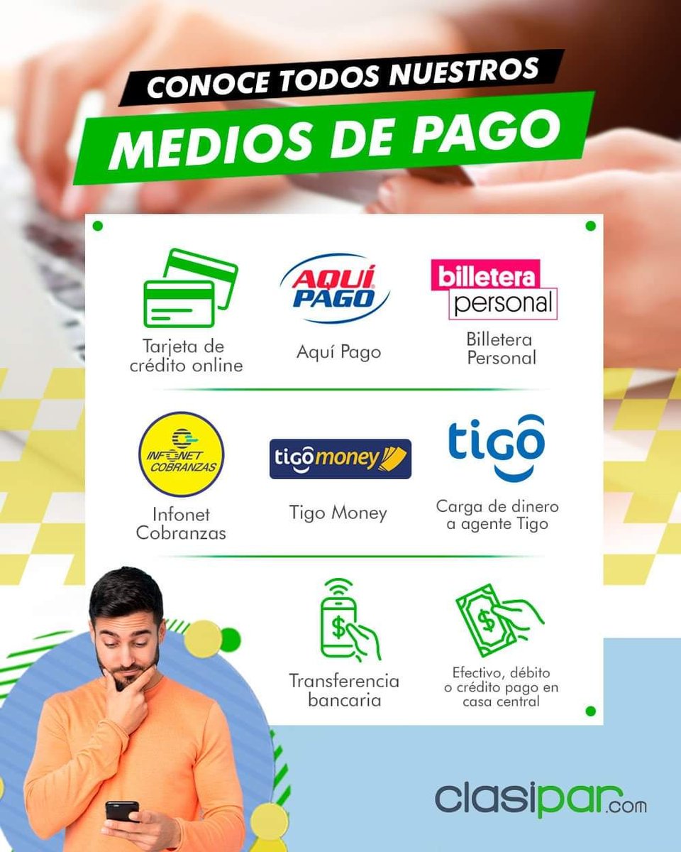 ¿Querés pagar por tu plan, pero no sabes donde? Tranqui, acá te mostramos todos los medios de pago disponibles 😉