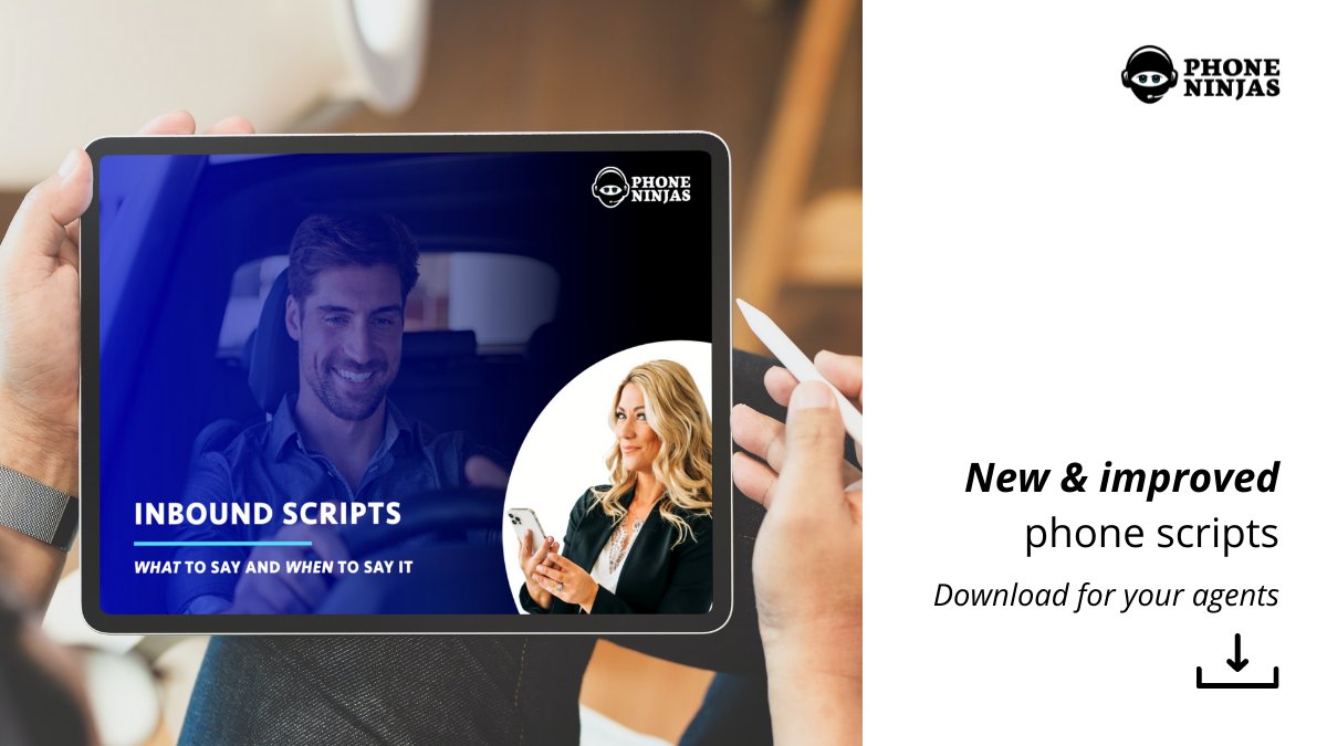 Phone_Ninjas's tweet photo. We're excited to announce that our scripts have been fully updated, revamped, and ready to roll for our ninjas in training TA-NOW (Today and Now)!

Visit here to download them: https://t.co/KT62mI1YwL 

#phonescripts #phoneninjas #dealerships #automotive #training #activecoaching https://t.co/fOePMAZ8ue