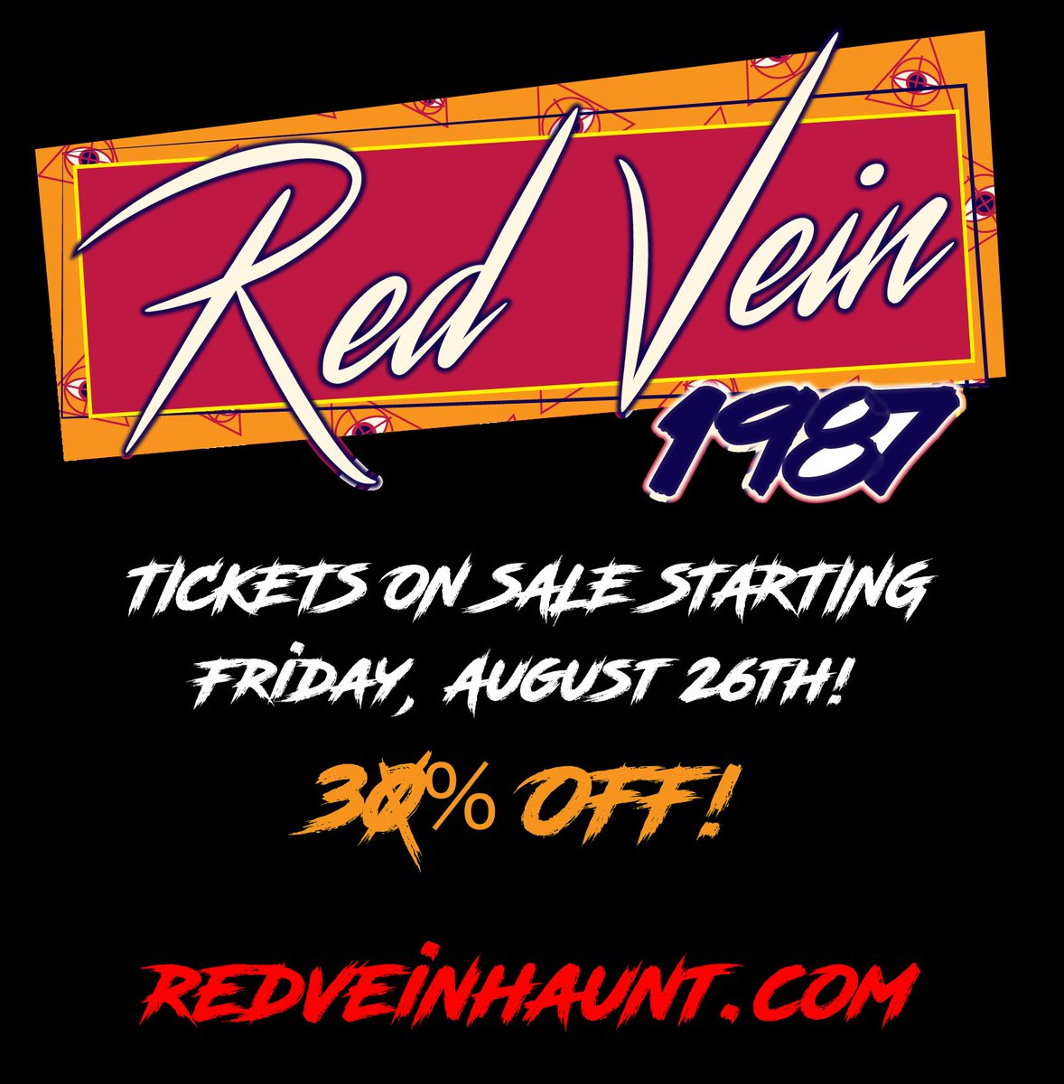RedVeinHaunt's tweet photo. The seasons are in motion. Our favorite time of the year is approaching. And we’re finishing up the haunt for you! Now even more good news… discounted tickets! 🎃 Grab this early bird pricing starting on Friday! 🦉 https://t.co/hLRmmrjlu4 https://t.co/WbDfaNGc5G